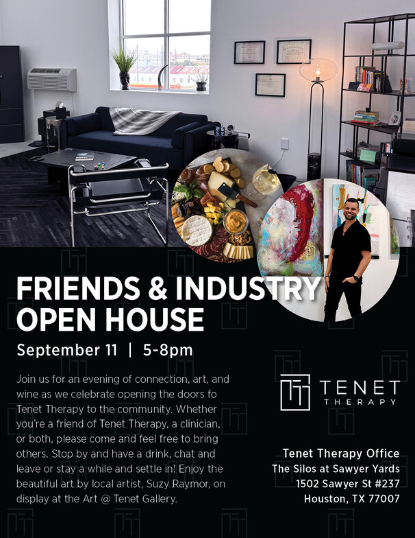 Tenet Therapy Open House flyer